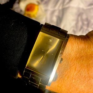 Guess watch rectangles style stainless steel with diamond